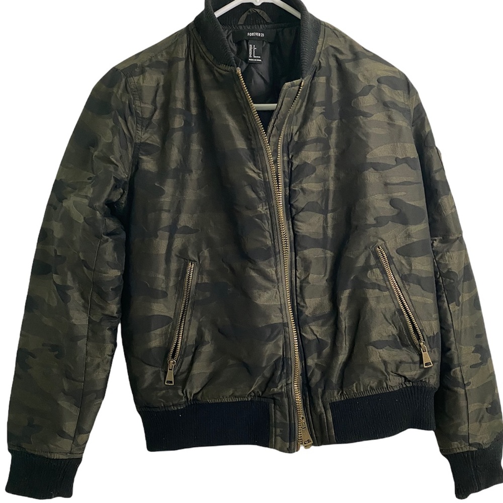 Forever 21 green camo jacket